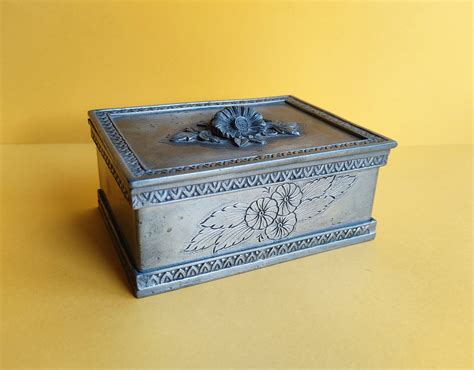 puter metal box|Pewter .